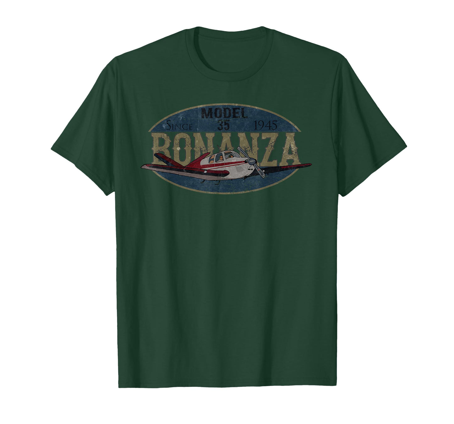 Model 35 Bonanza Since 1945 Retro Vintage Airplane T-shirt T-Shirt