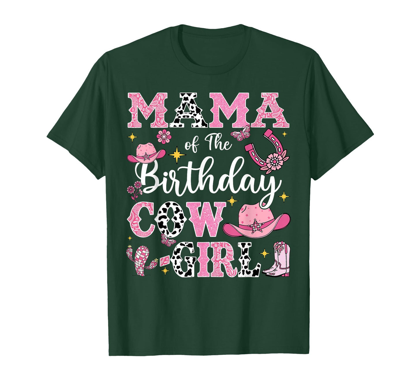 Mama Of The Birthday Cow-Girl Rodeo Cow Girl Birthday T-Shirt