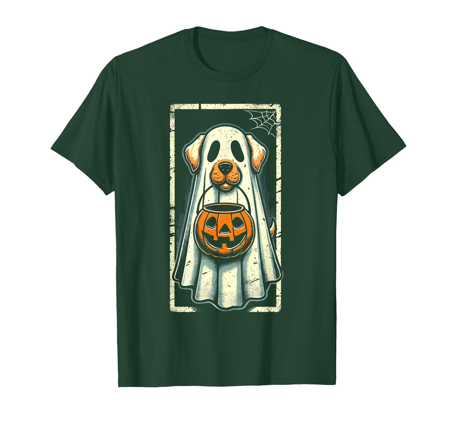 Cute Ghost Dog Men Women Kids Halloween Funny Ghost T-Shirt