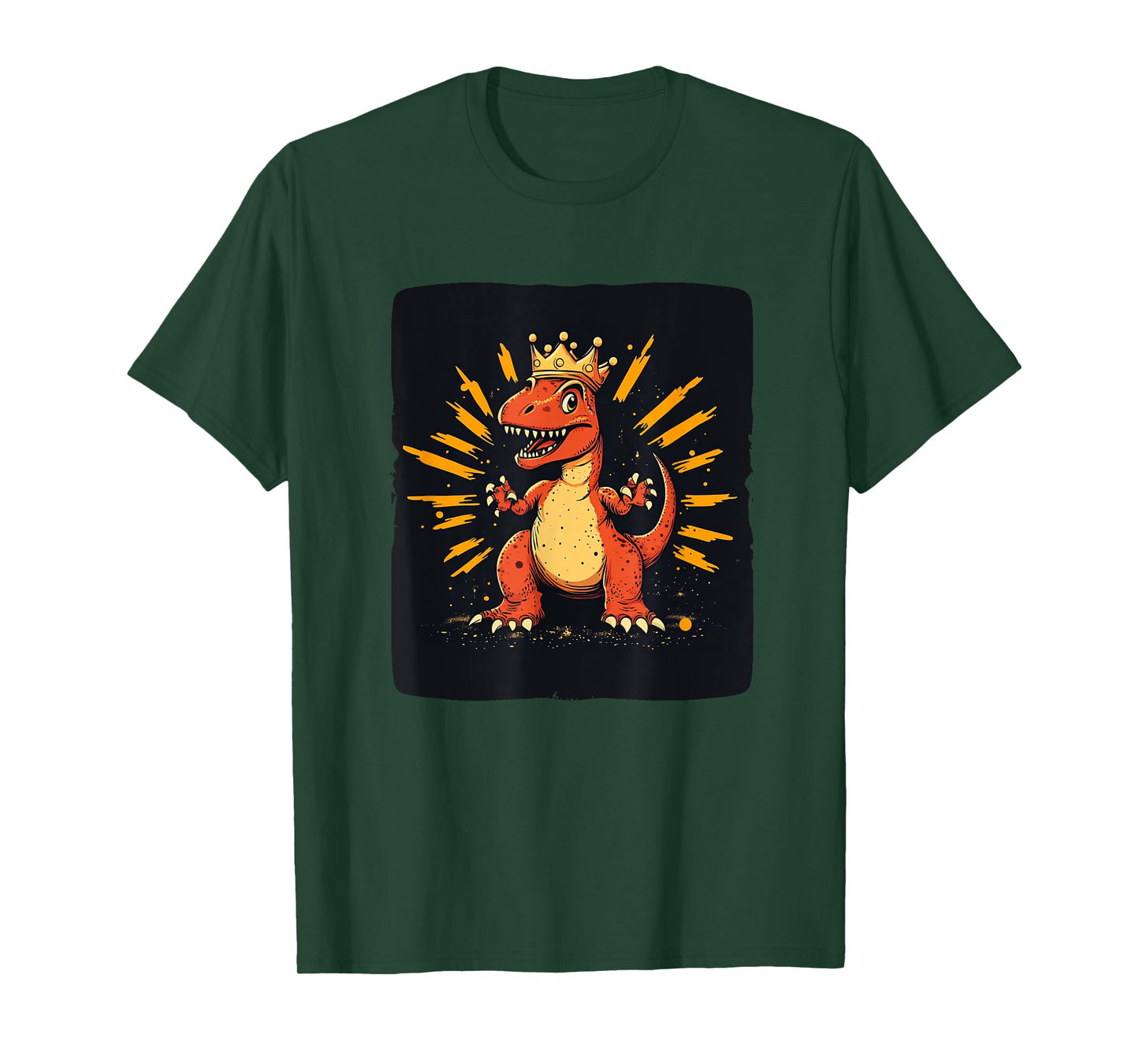 Cool Red Dinosaur with Crown Costume for Kingdom Lovers T-Shirt