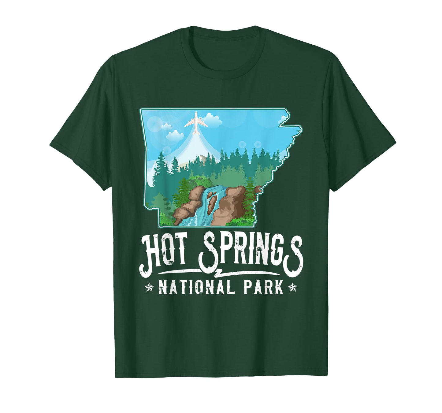 Retro Funny Vintage Hot Springs Women Men Arkansas AR Lover T-Shirt