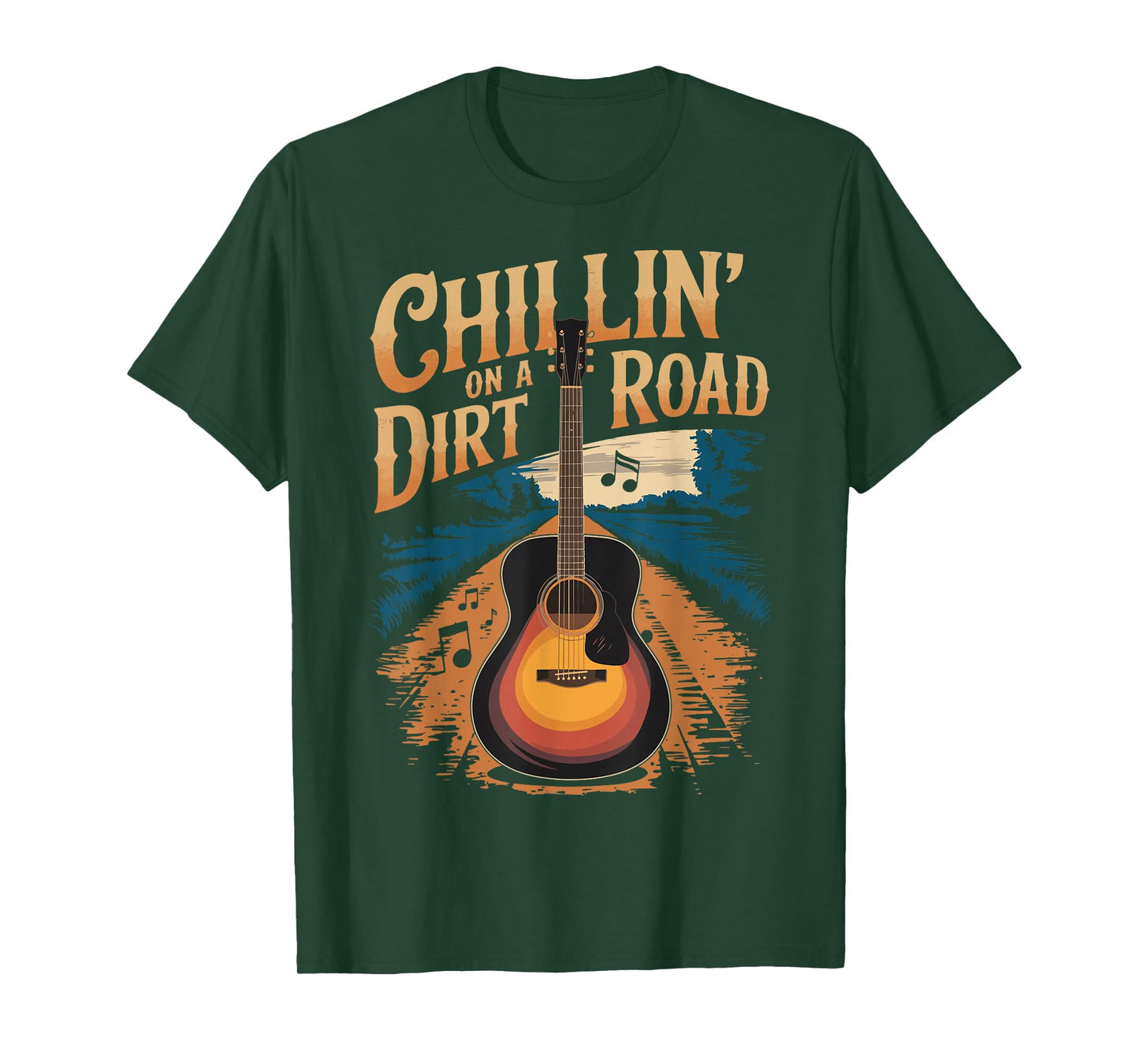 Western Cowboy Chillin On A Dirt Road Country Music T-Shirt