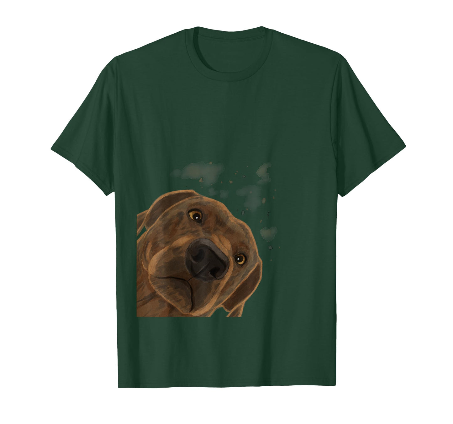 Plott Hound Geschenke Funny Curious Dog T-Shirt - Women's Black Cartoon Dog Pattern Casual Humorous Modern T-Shirt - Small