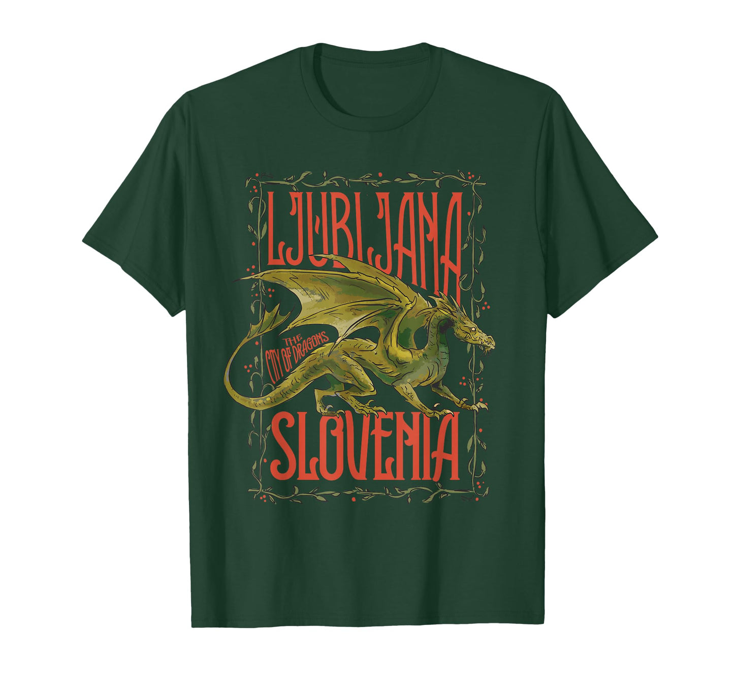 Ljubljana Slovenia City of Dragons Festive Dragon Lover T-Shirt