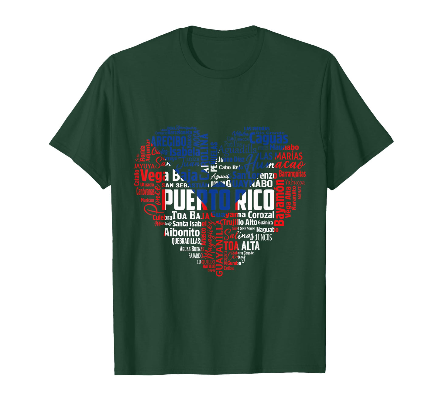 Puerto Rico Cities Flag Puerto Rican roots culture men women T-Shirt