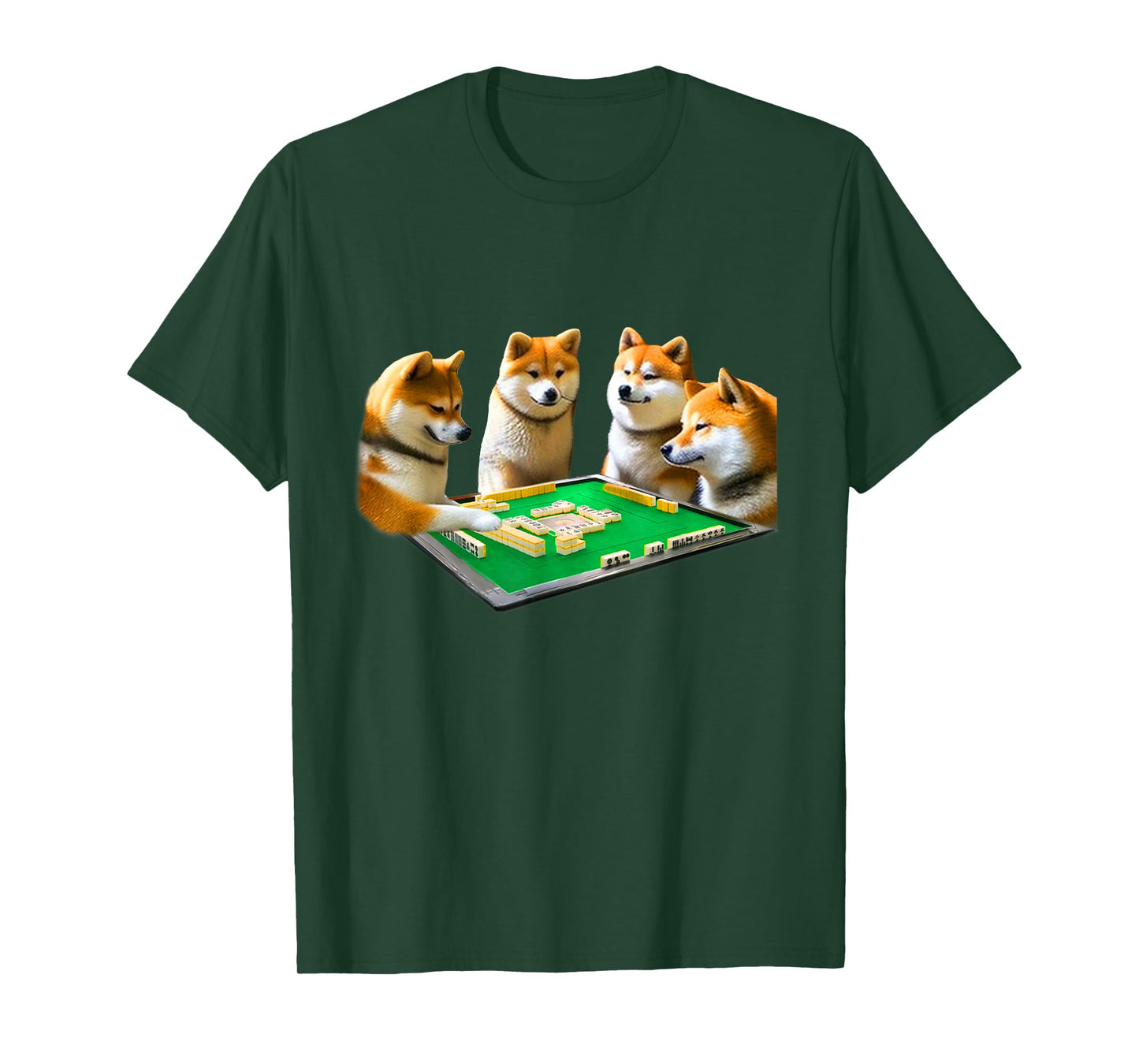 Shiba Inu, Dog, Mahjong, Funny T-shirt, Dog, Lettered, Men's, Funny, Clothes, Funny Goods, Present, Neta, Jakushi T-Shirt
