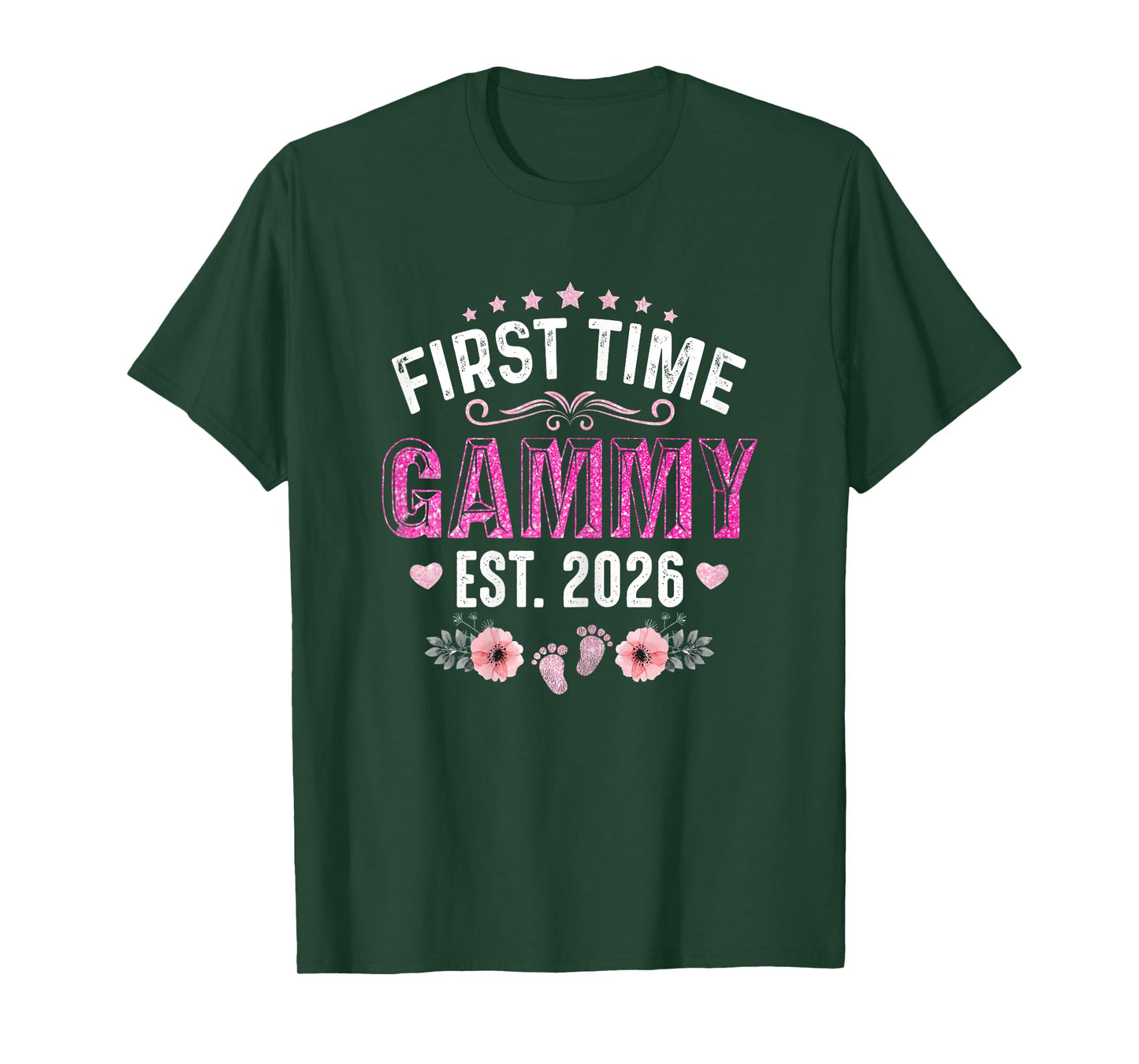 First Time Gammy Est. 2026 Funny Floral Mother's Day T-Shirt