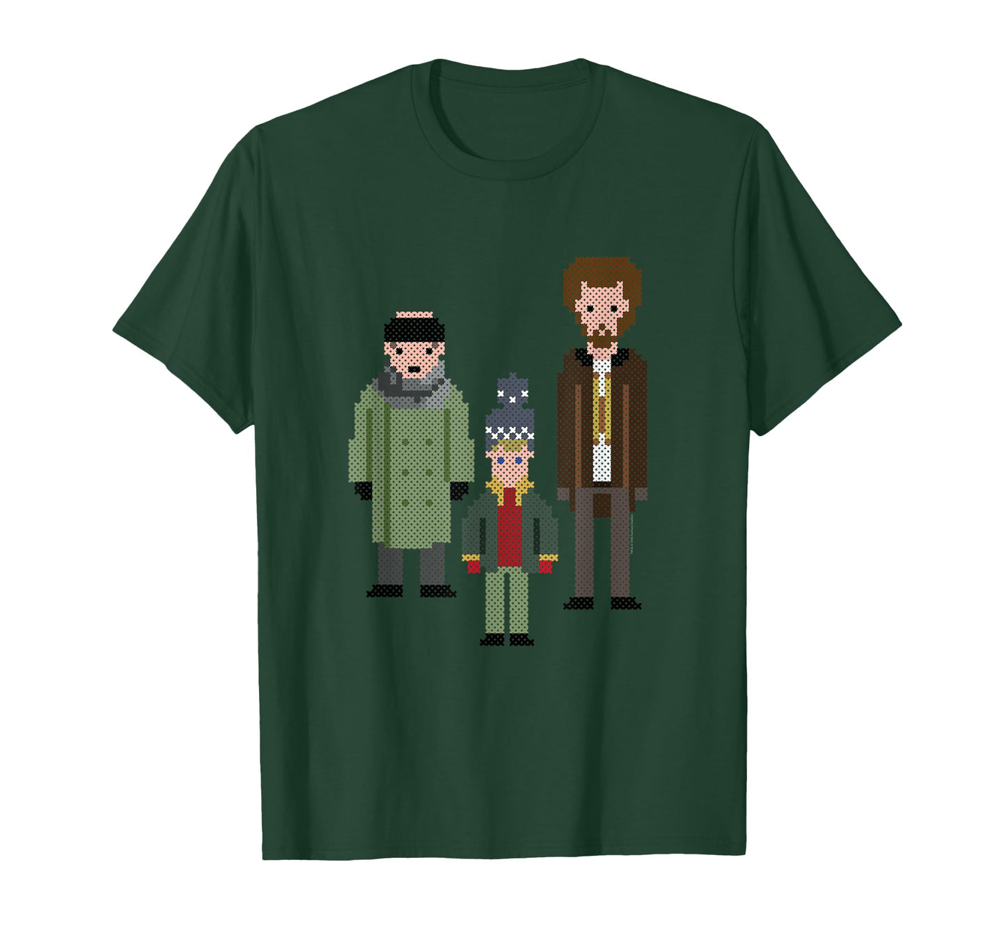 20th Century Studios Home Alone Kevin and the Wet Bandits Cross-Stitch Pattern Unisex T-Shirt, Blue, Small
