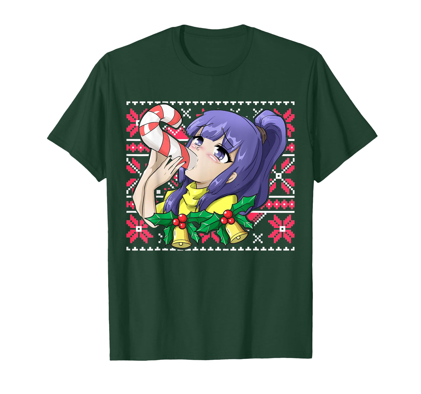 Ugly Christmas Otaku Ahegao Christmas Ecchi Etchi Hentai T-Shirt