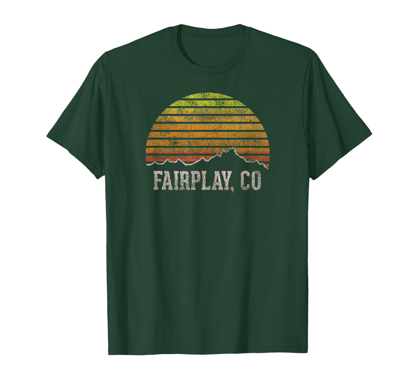 Retro Fairplay Colorado Mountain Sunset Winter T-Shirt T-Shirt