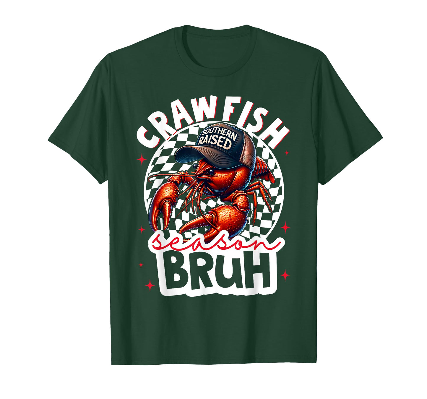 Crawfish Season Bruh Crawfish Hat Boy Funny Seafood Festival T-Shirt