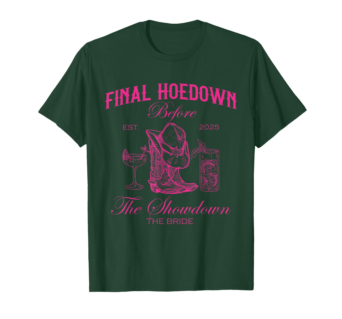 Final Hoedown Before The Showdown Western Bachelorette Bride T-Shirt