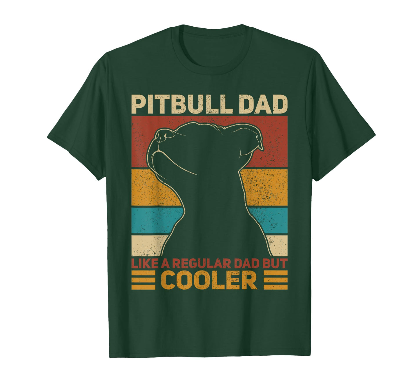 Pitbull Dad Like A Regular Dad But Cooler Pit Bull Owner Dog T-Shirt for Men