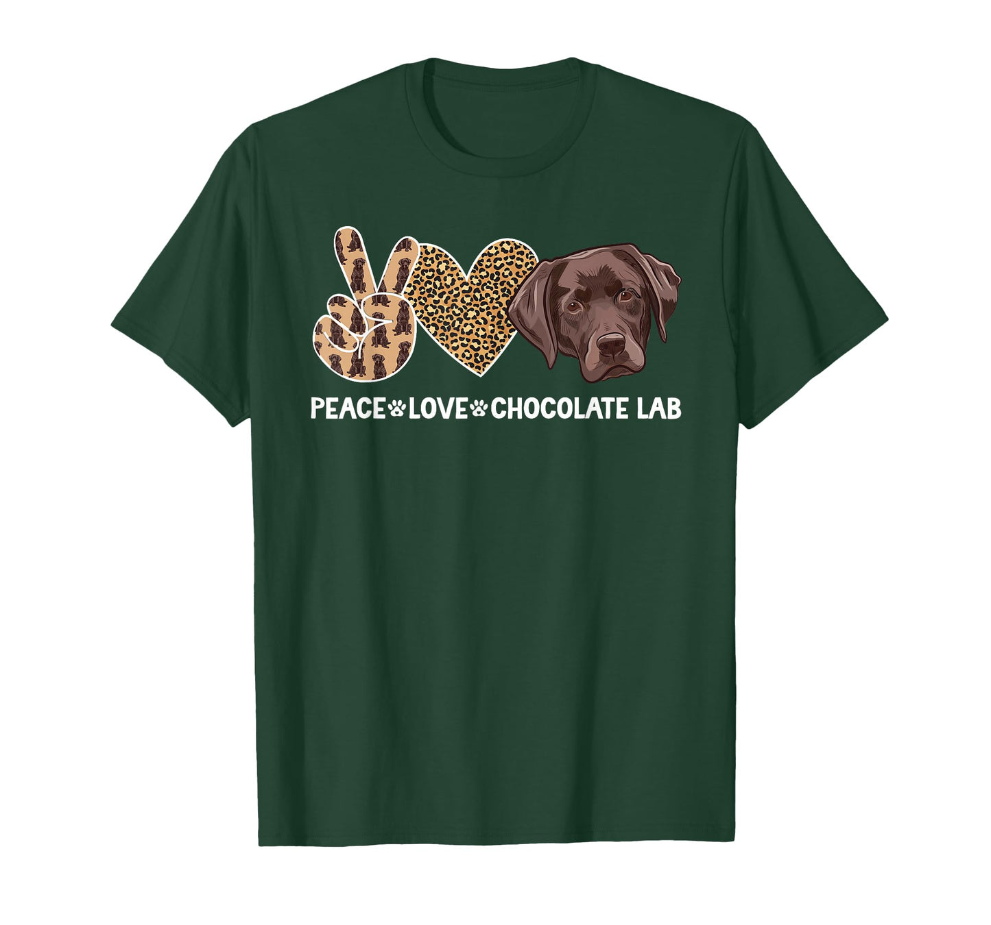 Peace Love Chocolate Lab Owner Chocolate Labrador Lover T-Shirt
