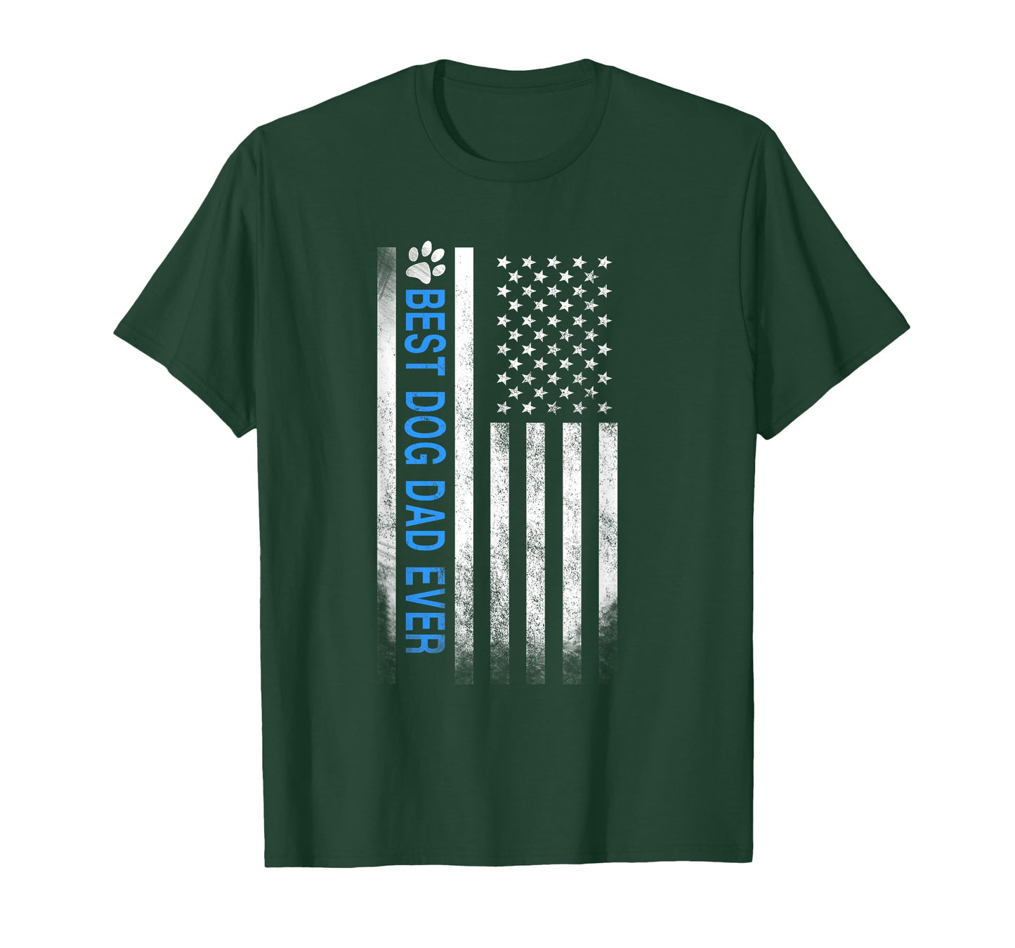 Best Dog Dad Ever American Flag T-Shirt Gift for Best Father T-Shirt for Women Girls Kids Men