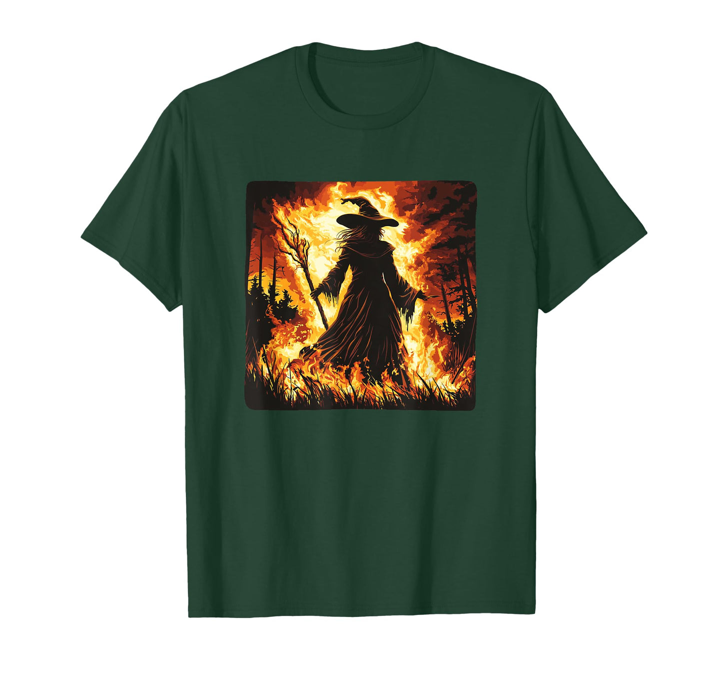 Mystical Fires and a Witch’s Magic on Walpurgis Night T-Shirt