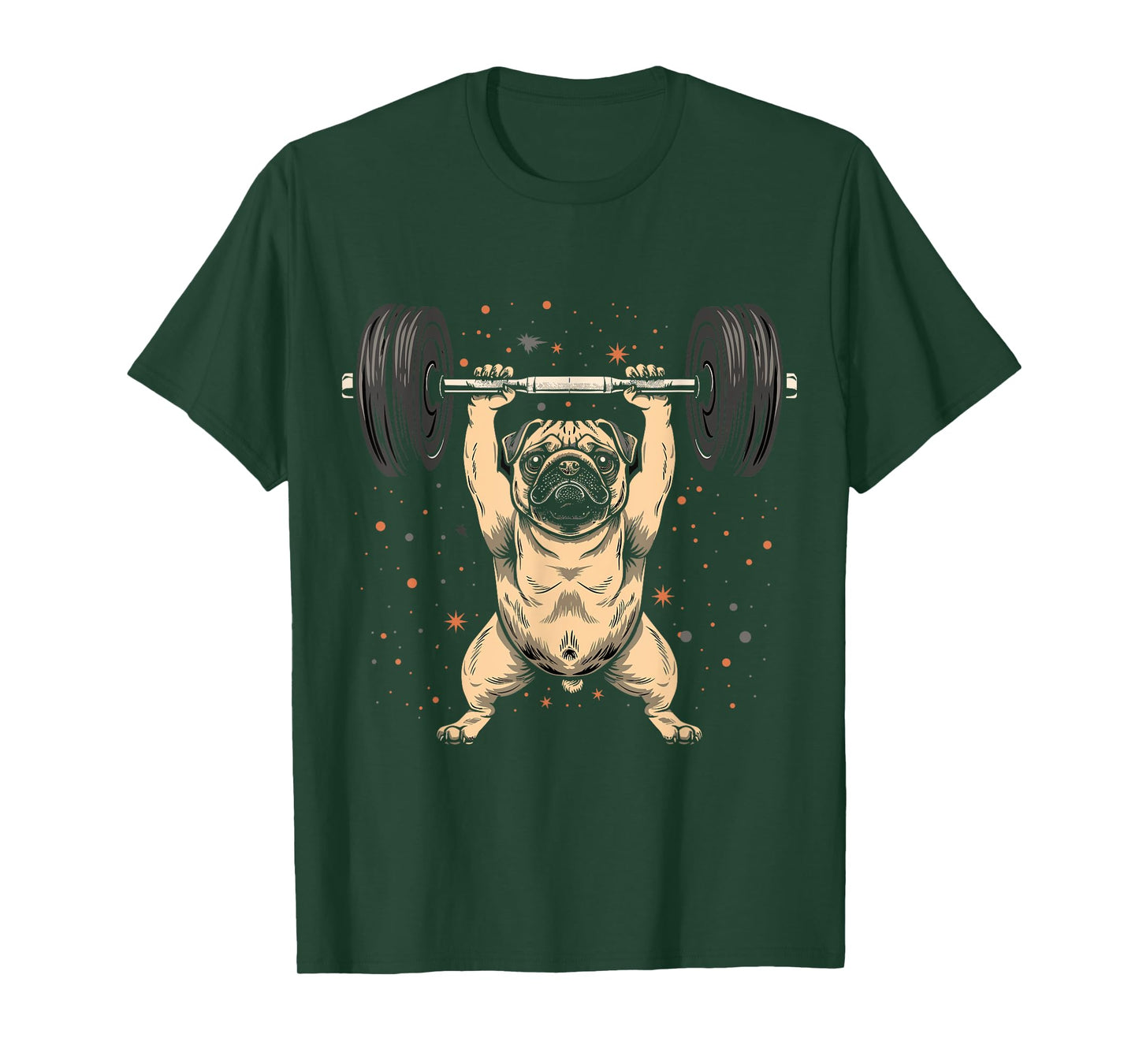 Pug Weightlifting Funny Deadlift Men Fitness Gym Workout T-Shirt