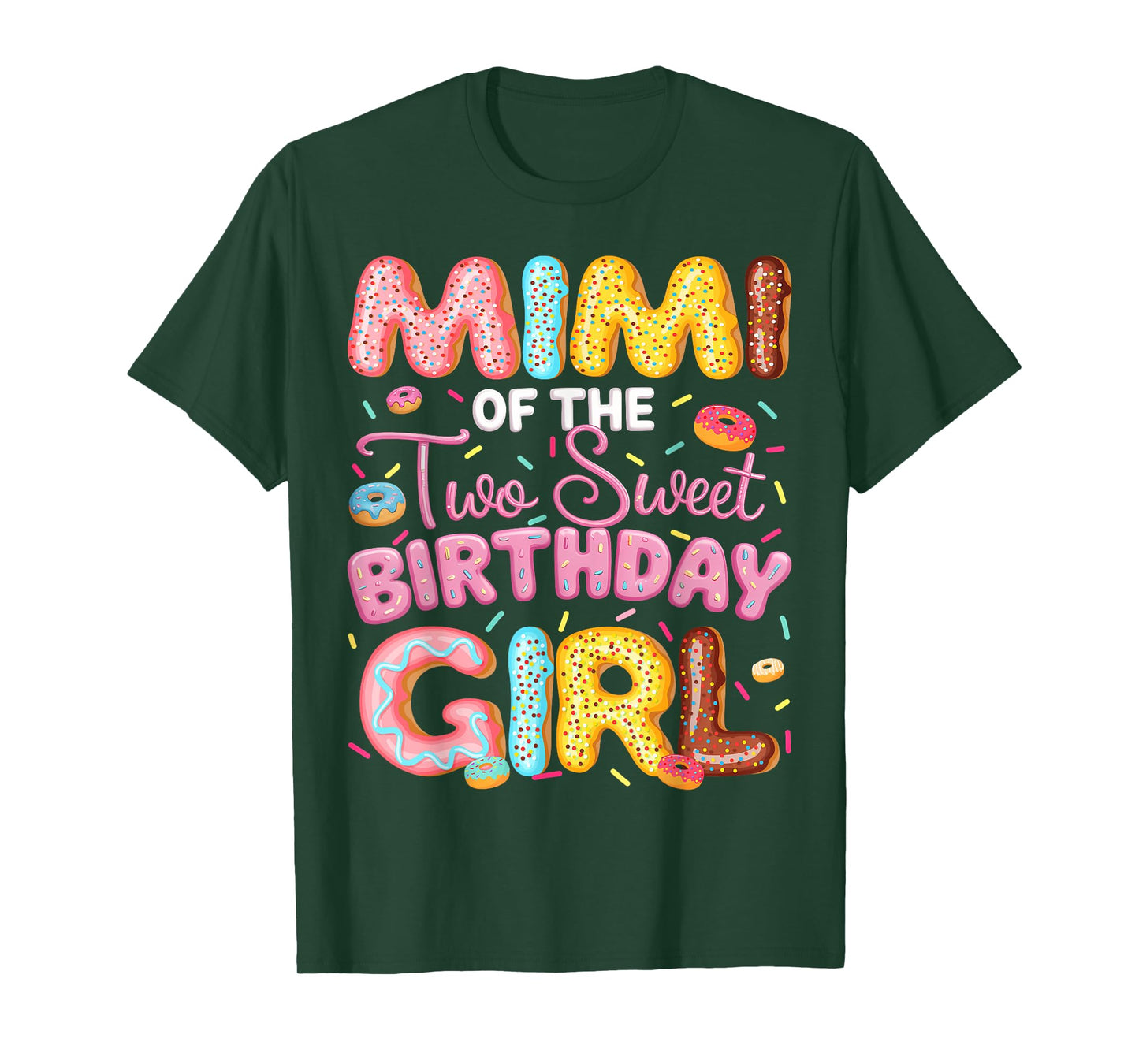 Mimi Of The Two Sweet Birthday Girl Donut 2Nd Birthday T-Shirt