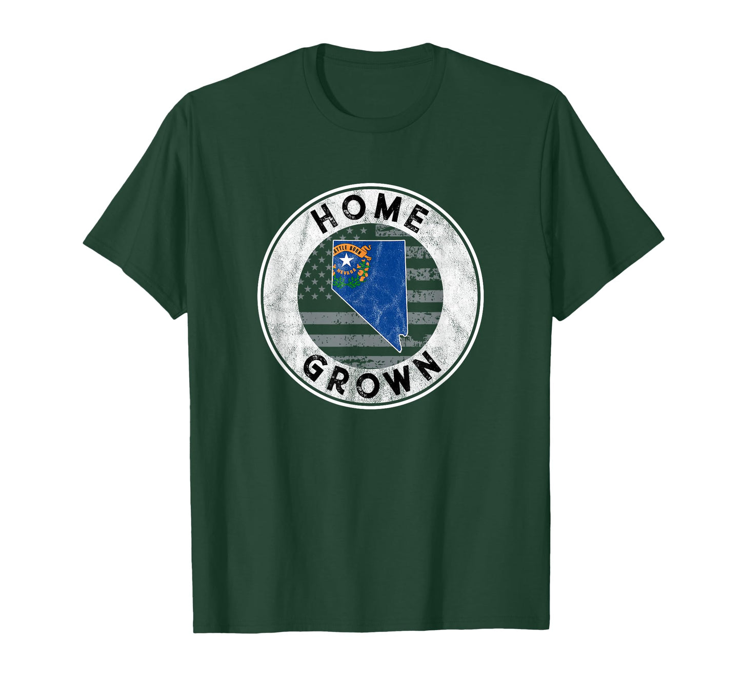 Nevada Native Home Grown Quote State American Flag Pride NV T-Shirt