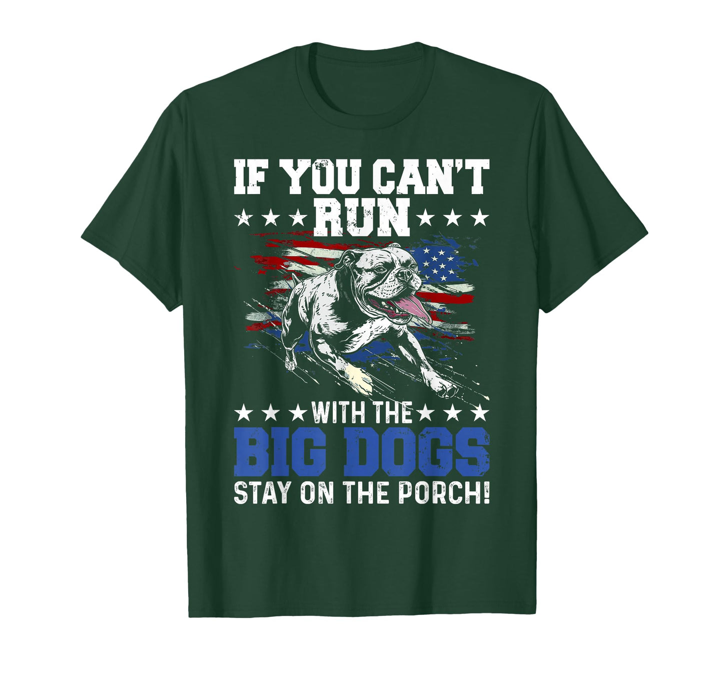 Funny If You Can't Run with The Big Dog Stay On The Porch T-Shirt