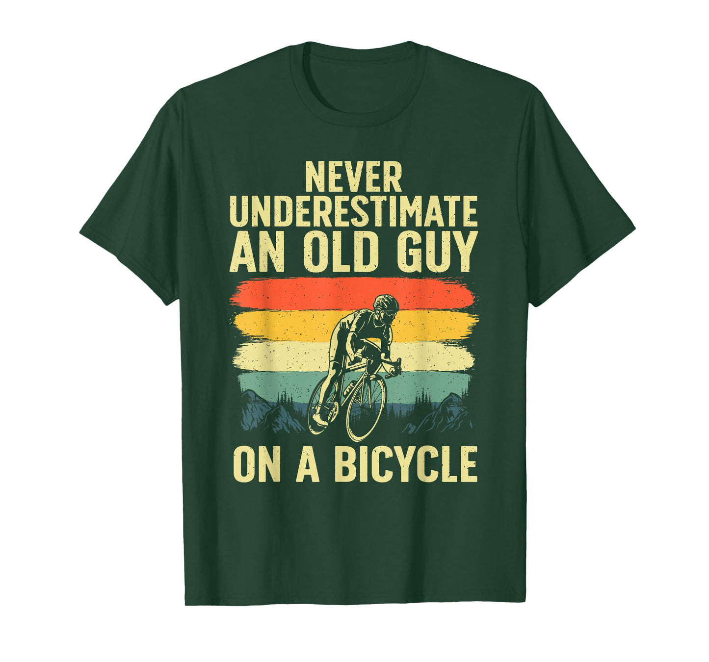 Cool Cycling Art for Men Grandpa Bicycle Riding Cycle Racing T-Shirt