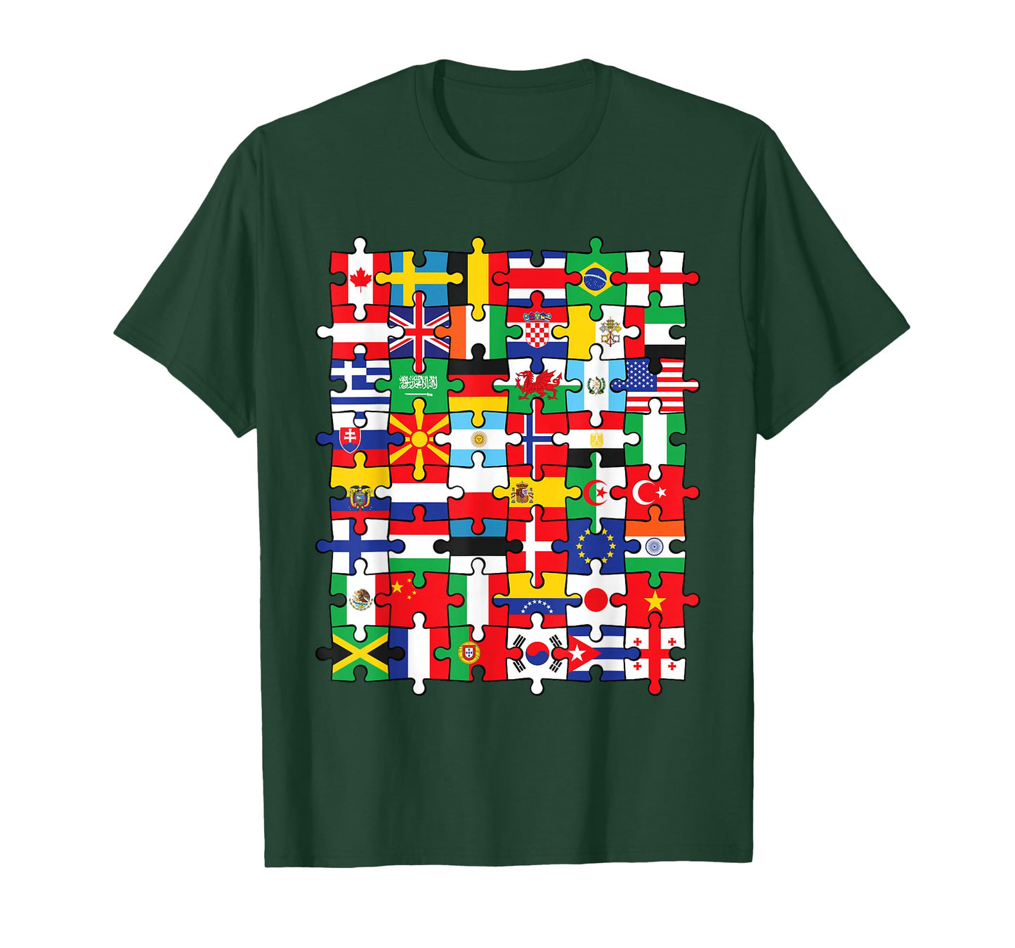 Flags of Countries of the World international flag puzzle T-Shirt
