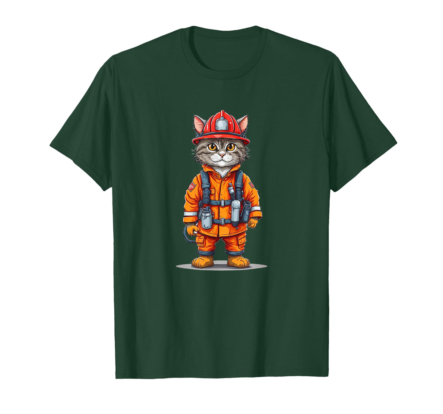 Fire Fighter Cat T-Shirt