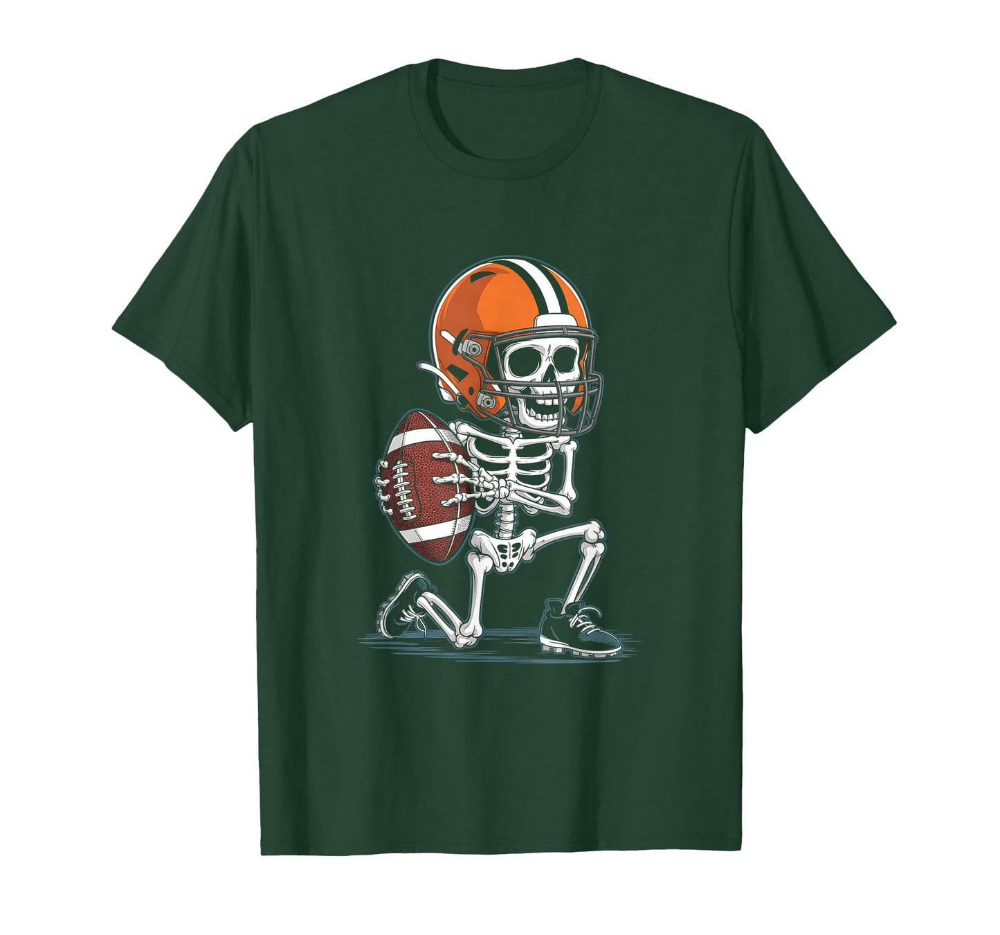 Skeleton Football Halloween Costume Funny Men Boys Kids Tee T-Shirt