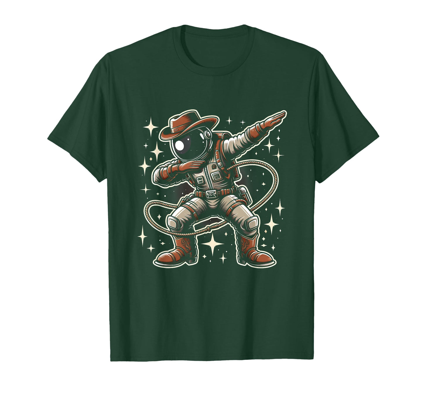 Dabbing Astronaut Cowboy Space Halloween Costume Kids T-Shirt