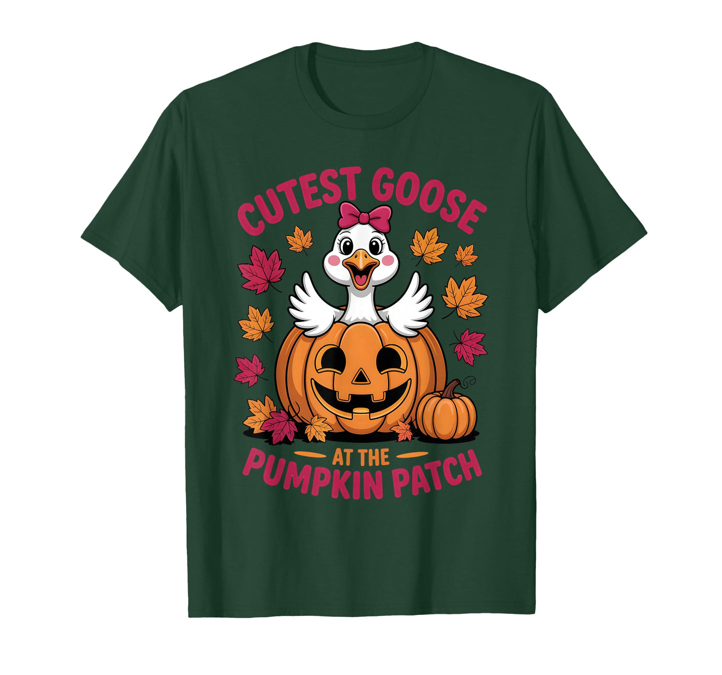 Cutest Goose at The Pumpkin Patch Funny Fall Thanksgiving T-Shirt