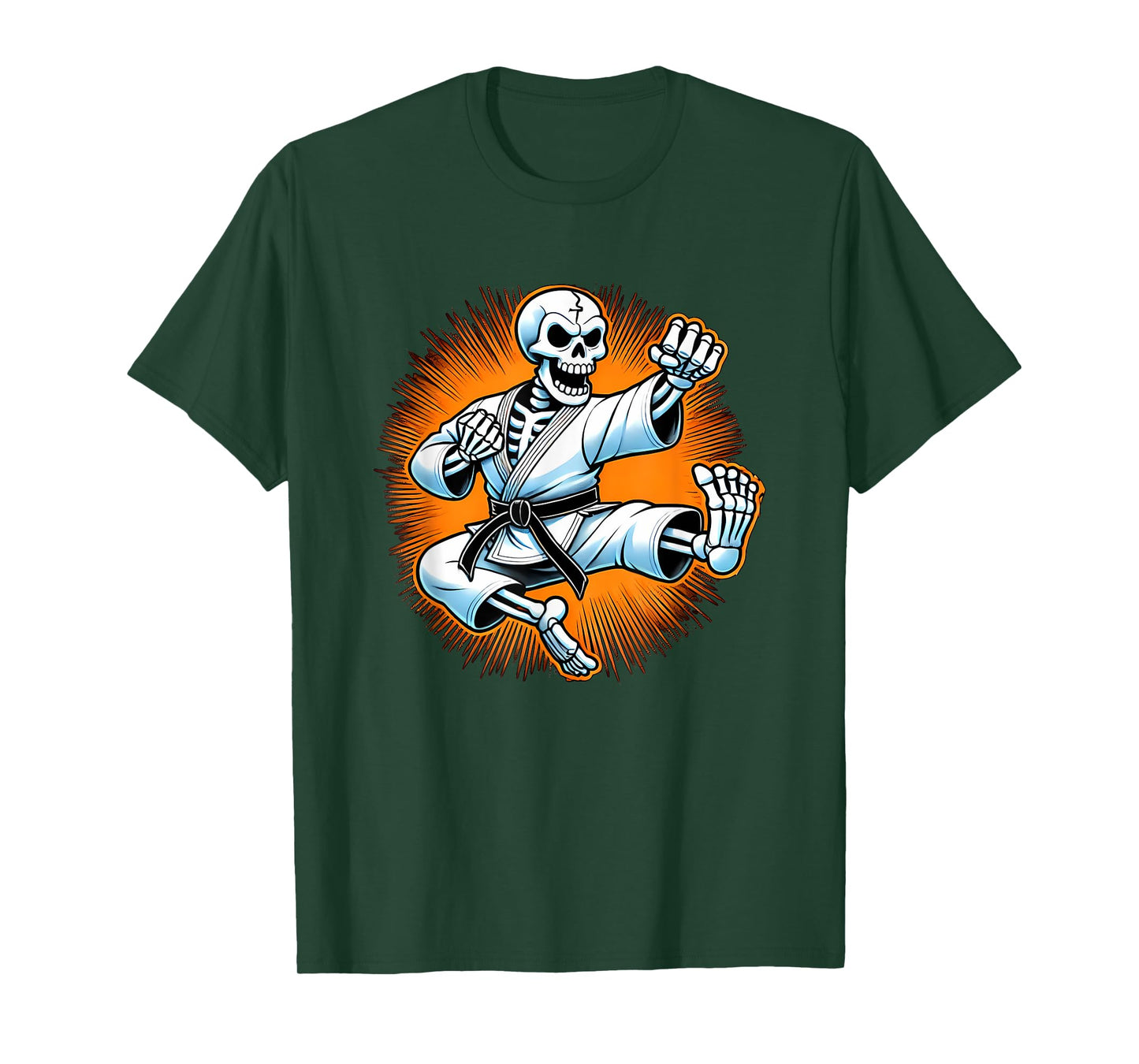 Halloween Skeleton Karate T-Shirt