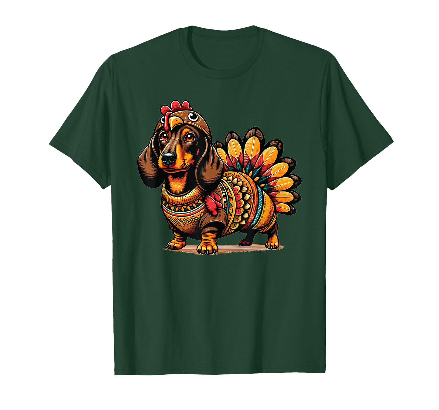 Doxie Dachshund Dog Turkey Costume Women Men Kids Toddler T-Shirt