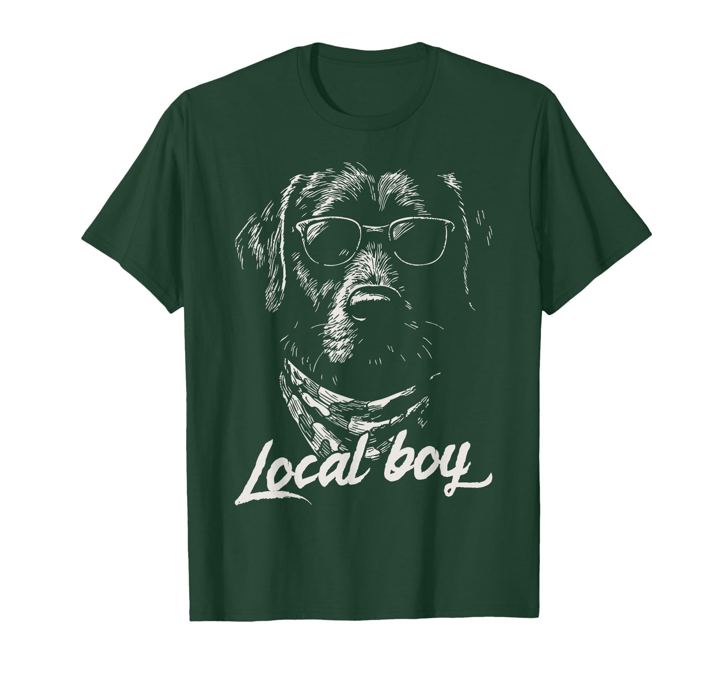 Local Boy Black Lab Hunting Dog Marsh Scene Sunset Vintage T-Shirt