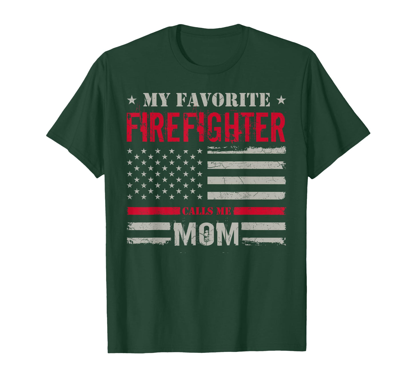 Firefighter Calls Me Mom Fire Truck Firemen Fire Rescuer T-Shirt