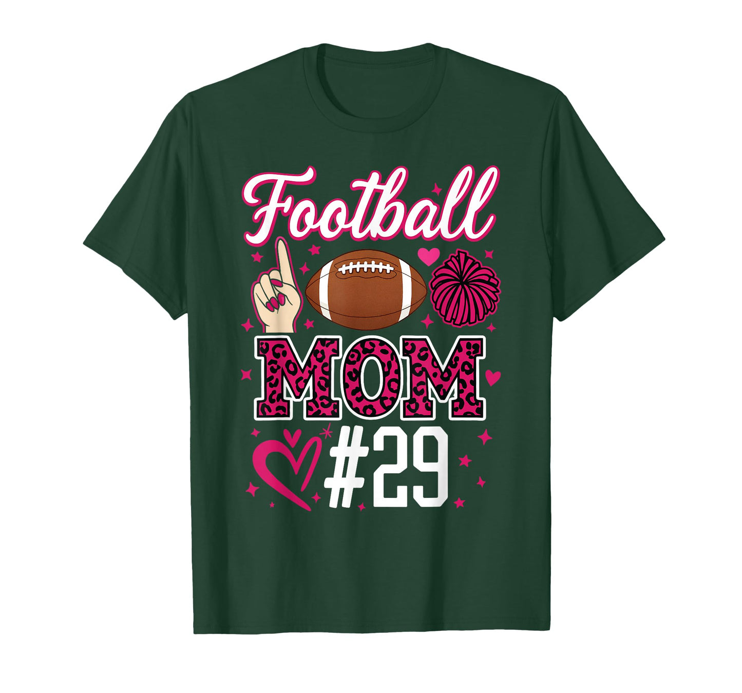 Football Mom #29 Funny Mother Woman Supporter Girl Son Fan T-Shirt