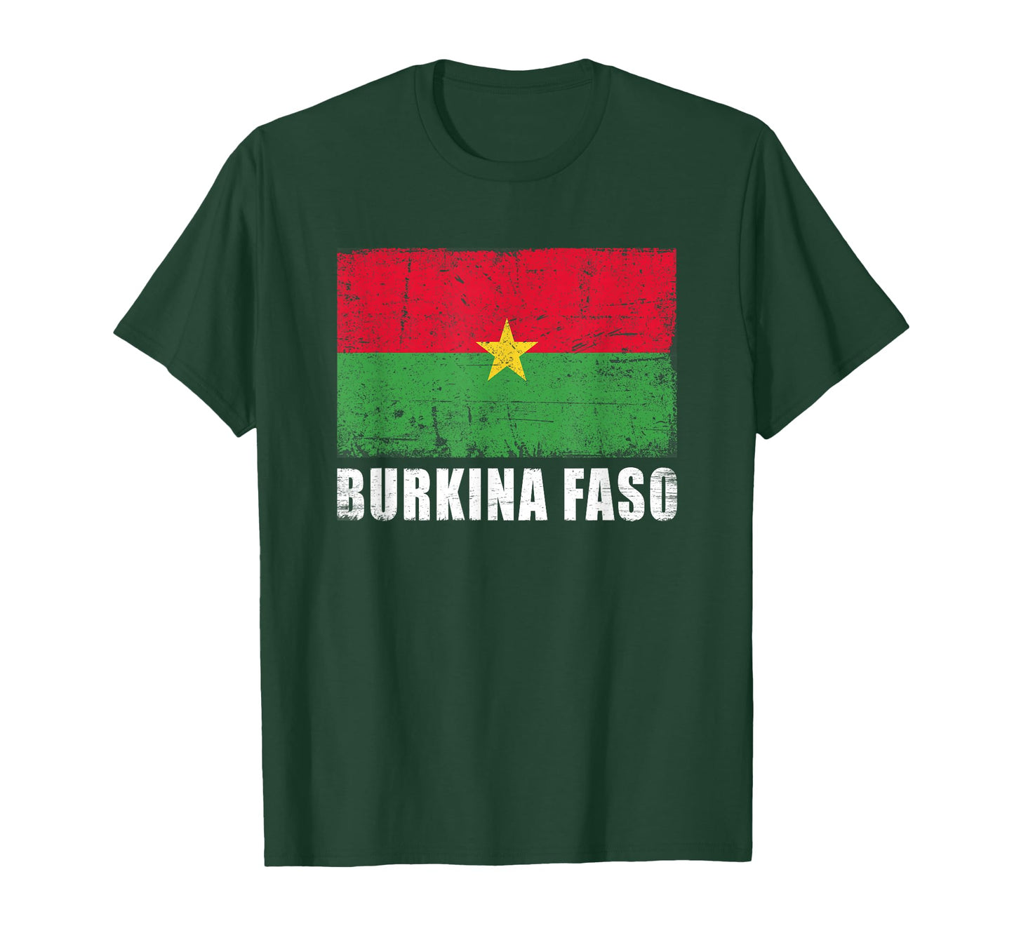 Burkina Faso Flag Design Grunge Country Flag Burkina Faso T-Shirt