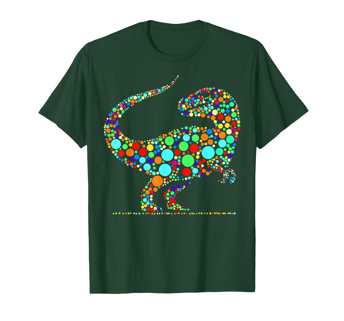 Happy Dot Day Colorful Polka Dot Dinosaur Boys Toddlers Kids T-Shirt