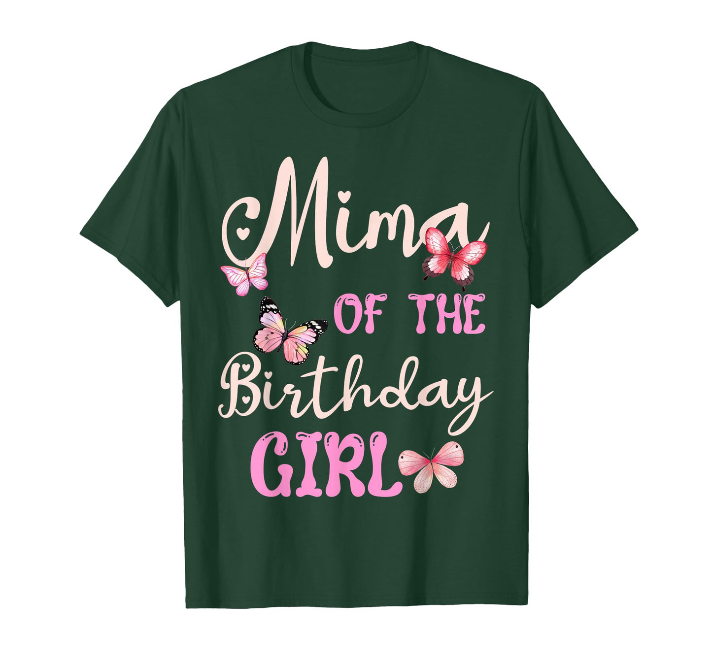 Mima of The Birthday Girl Butterfly Garden Party Family T-Shirt