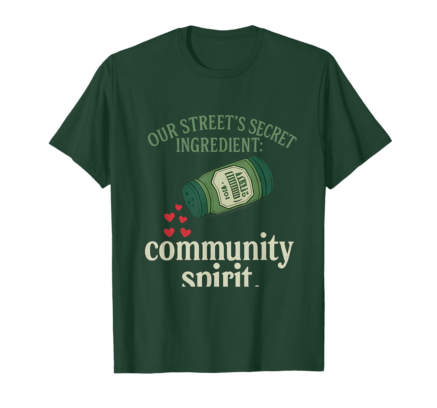 Community Pride Spice Jar Hearts Design T-Shirt