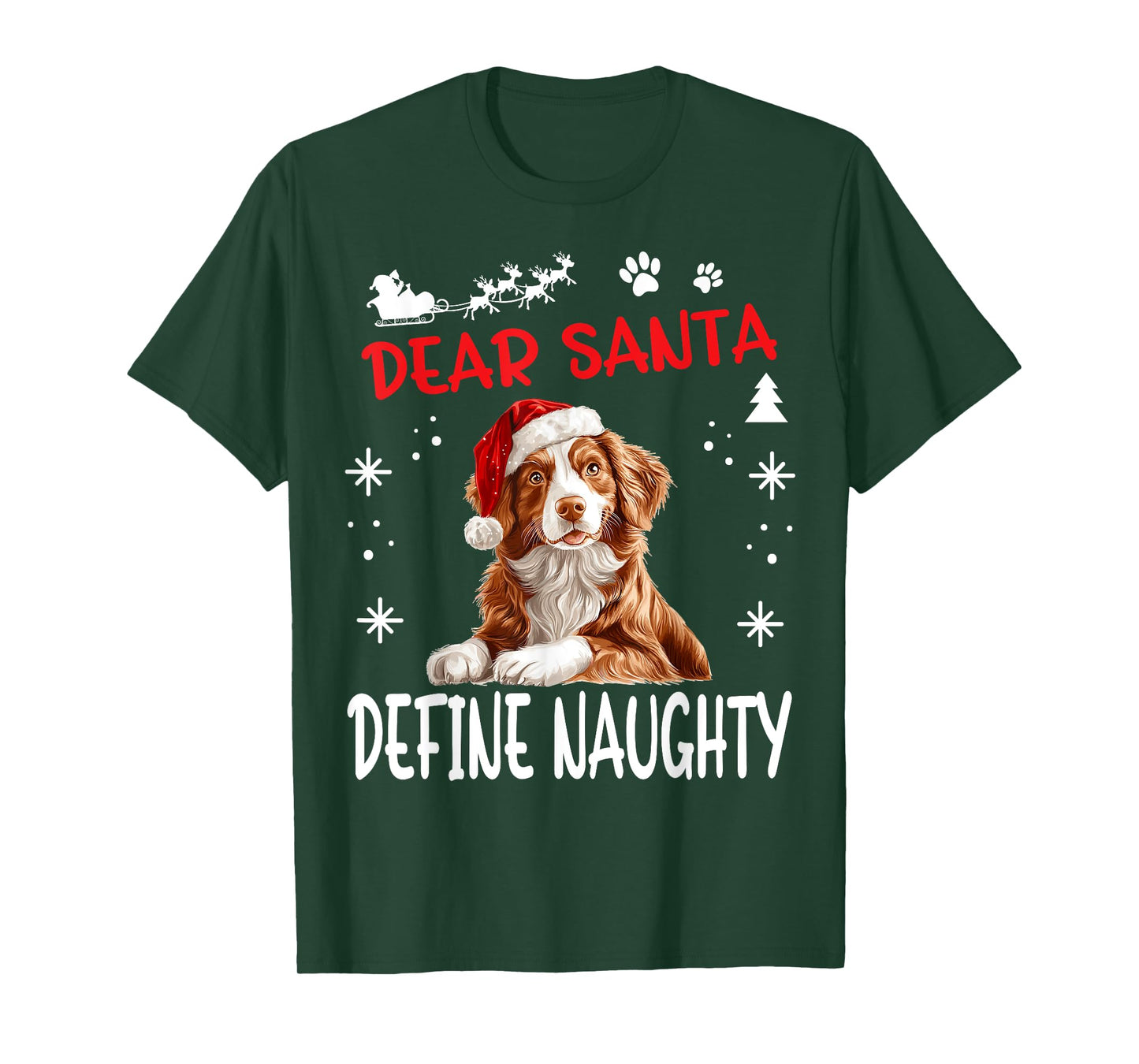 Cute Nova Scotia Duck Tolling Retriever Dog Christmas Dear T-Shirt