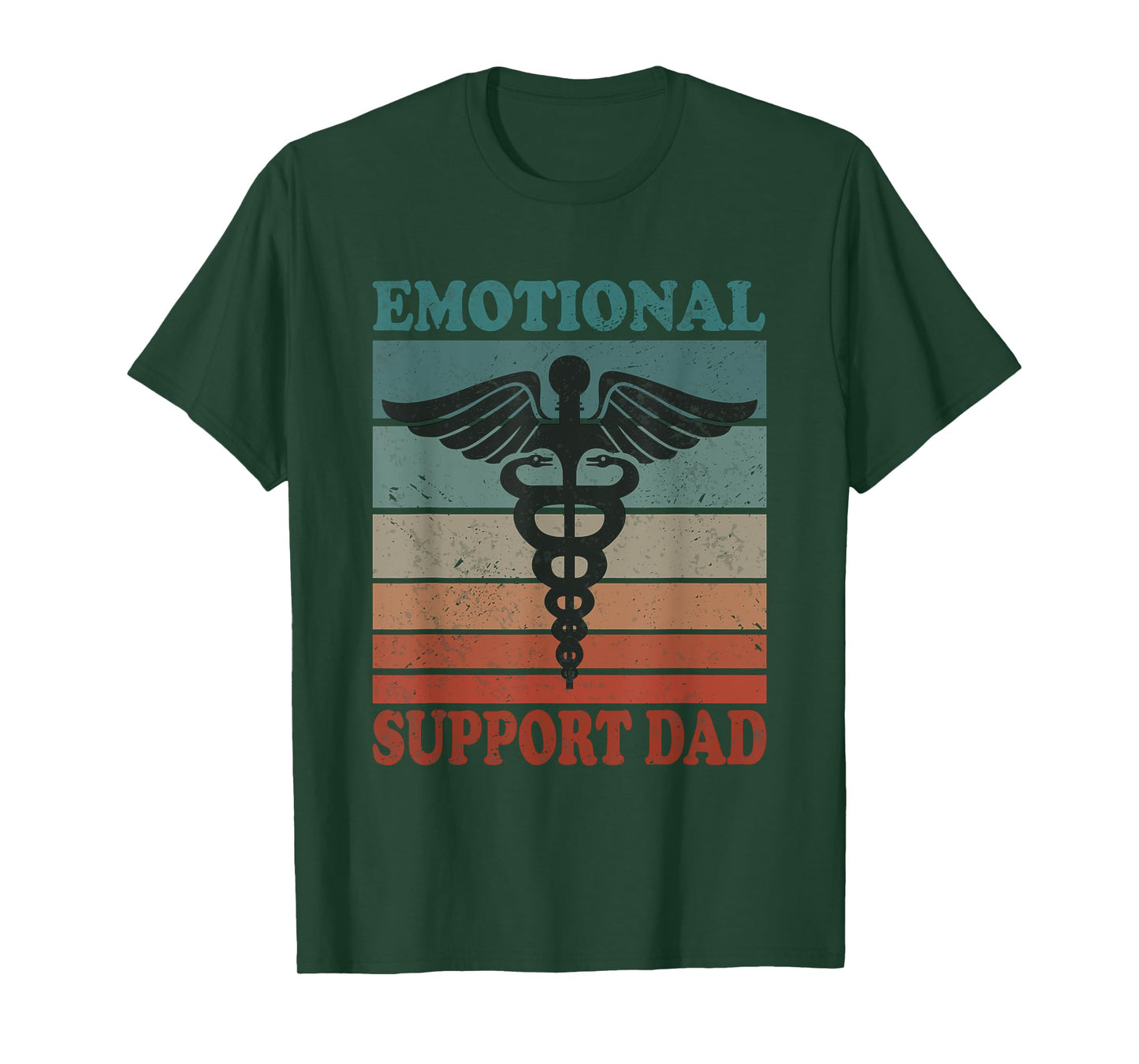 Vintage Emotional Support Dad Caring Dad Father T-Shirt