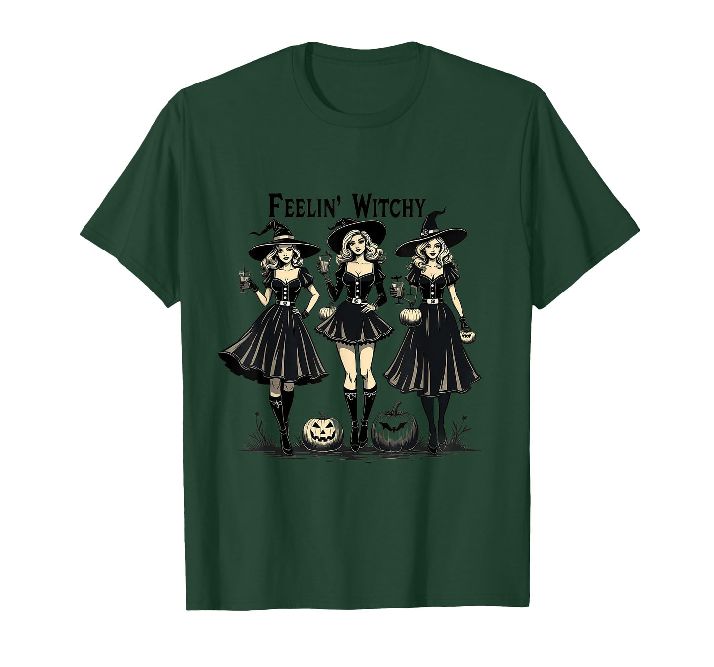 Feelin' Witchy Halloween Women T-Shirt