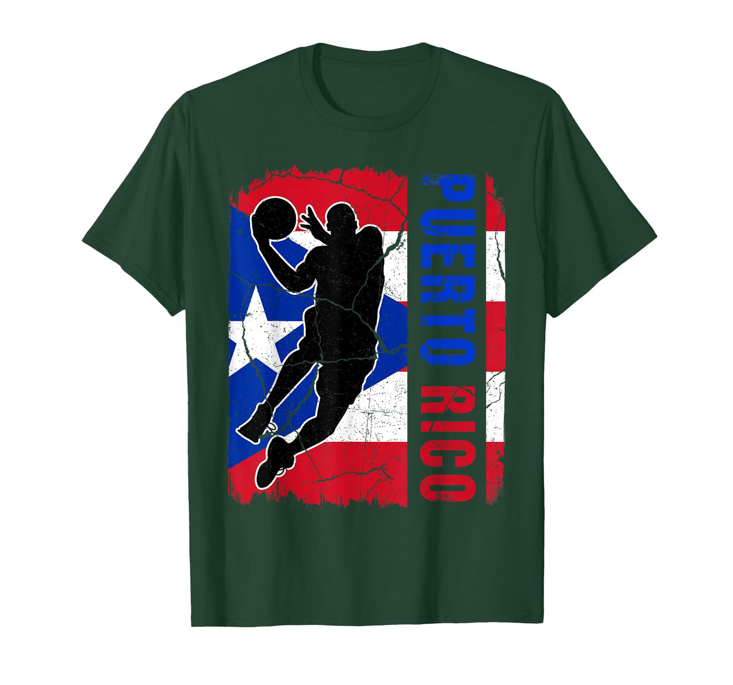 Puerto Rican Basketball Player Puerto Rico Flag Basketball T-Shirt