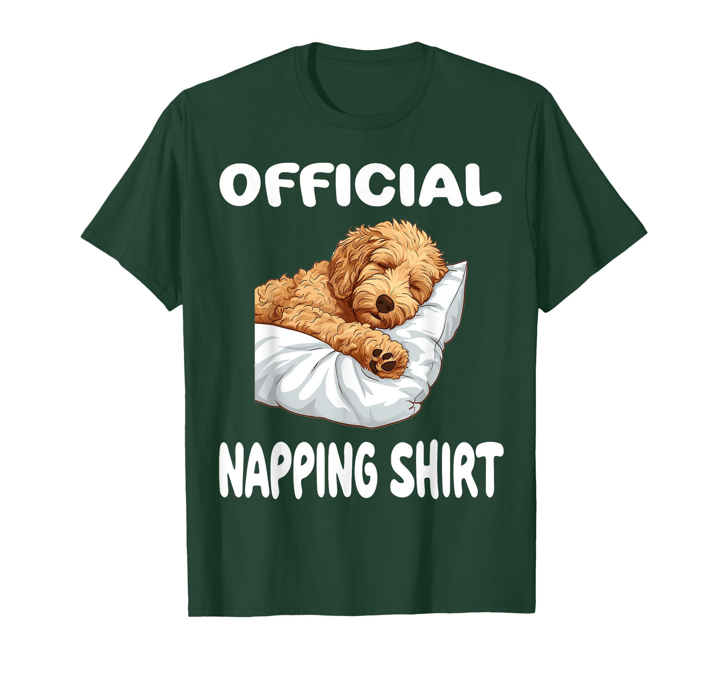 Goldendoodle Dog Pajamas Nightgown Official Napping T-Shirt