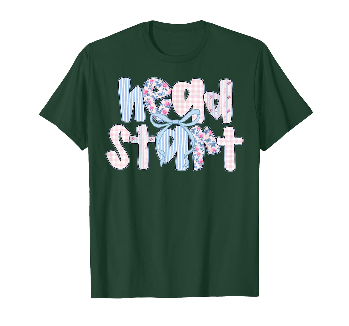 Coquette Bow Head Start Squad Teacher Back To School T-Shirt