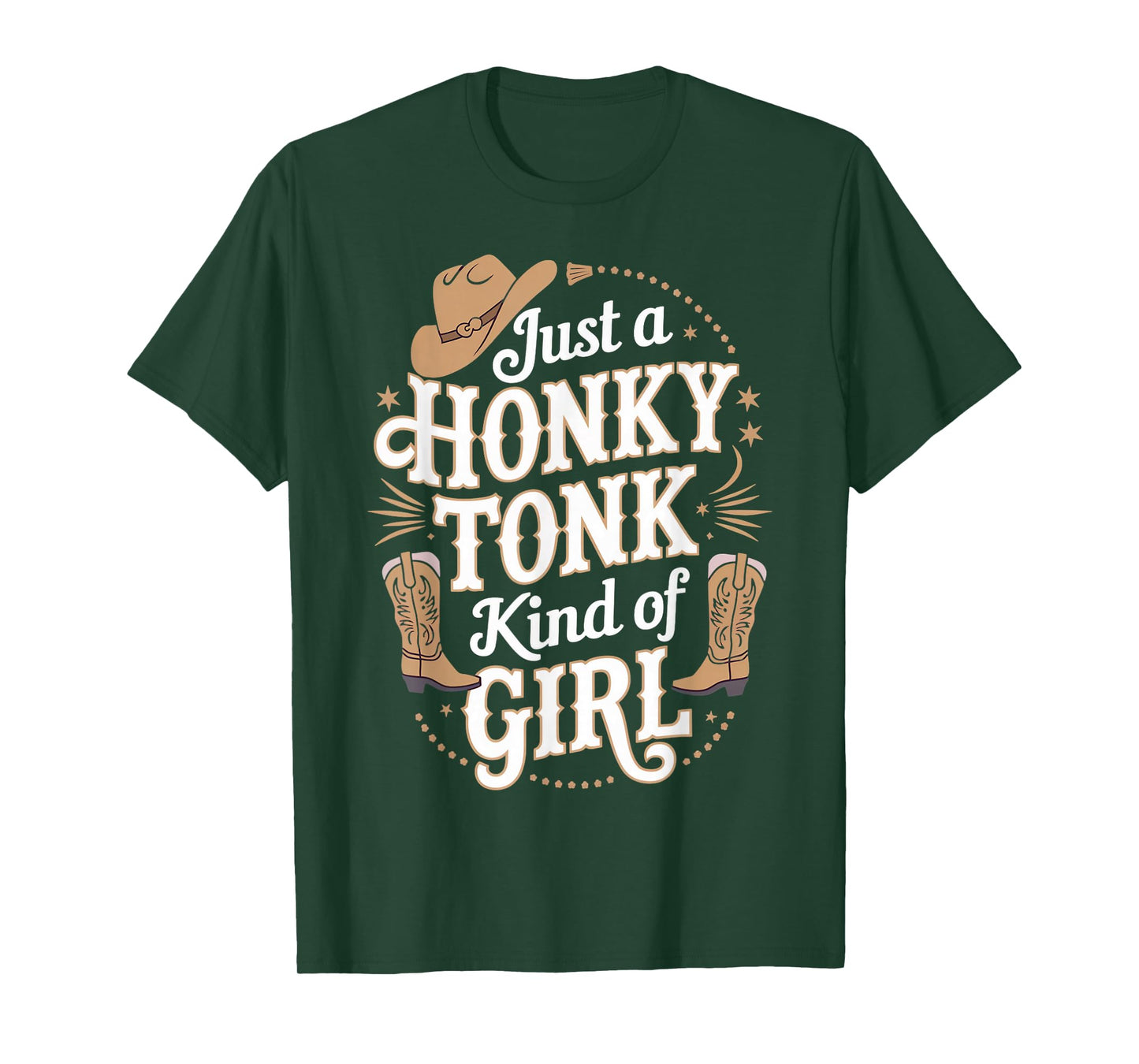 Honky Tonk Kind Of Girl Western Farm Musician Honky Tonk T-Shirt