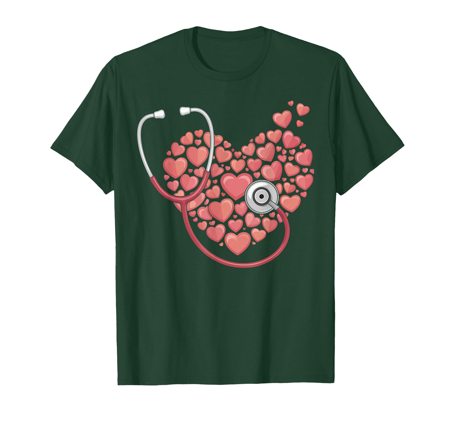 Stethoscope Heart Nurse Hospital Medical Gifts for Men Women T-Shirt