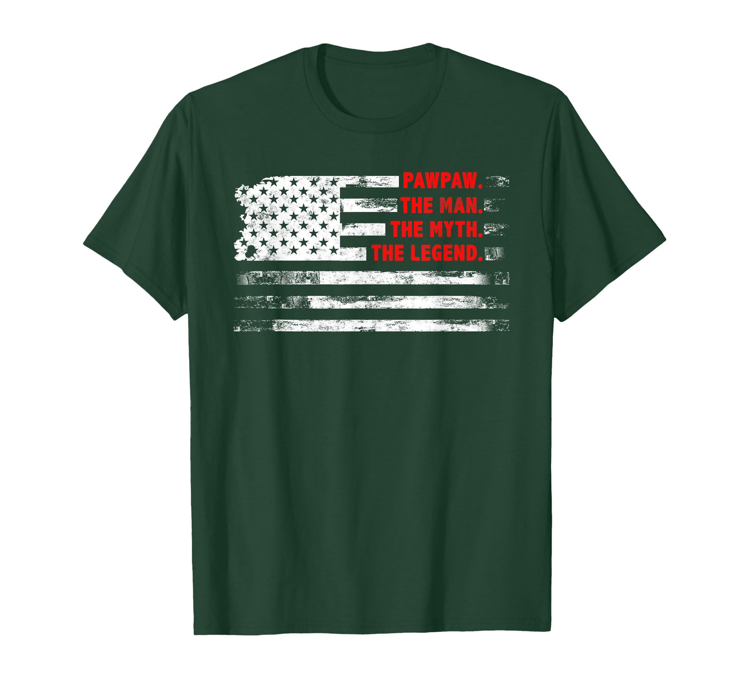 Pawpaw The Man Myth Legend American USA flag Father’s day T-Shirt