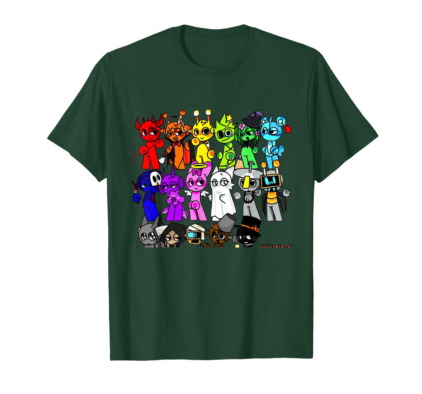 Sprunky Happy Halloween | Funbot Jevin Simon Pinki Owakcx T-Shirt