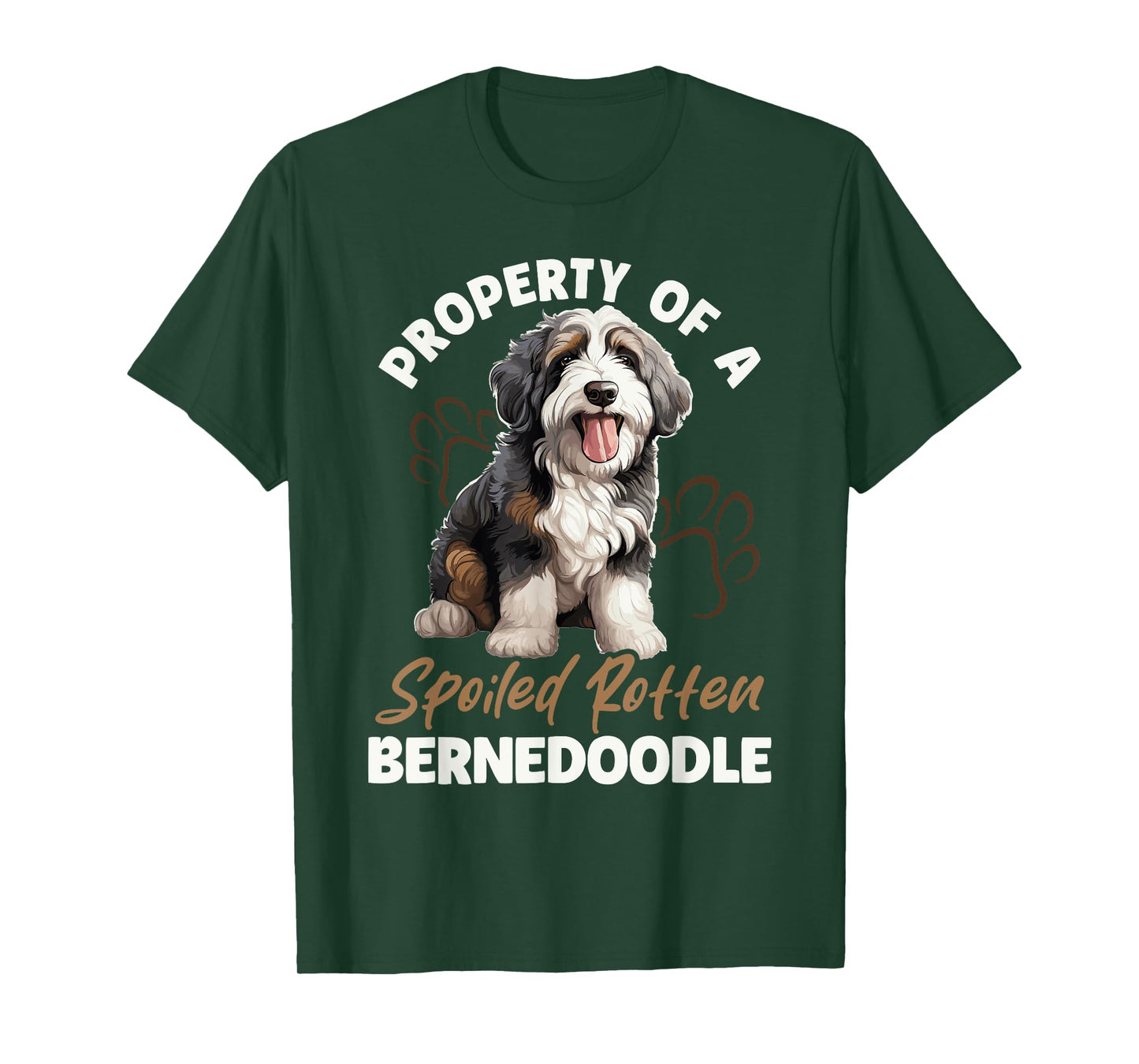 Bernedoodle Dog Breed Pet Property of a spoiled rotten T-Shirt for Men Women Kids